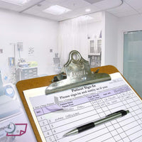 8-1/2 x 11" Patient Sign In Form, 2-Part NCR Carbonless, Purple