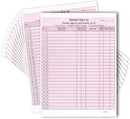 8-1/2 x 11" Patient Sign In Form, 2-Part NCR Carbonless, Burgundy