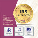 W-2 and 1099-R Forms Blank Paper 4-Up Version "Instructions on Back" for Laser and Ink Jet Printer (100 Forms & Self Seal Envelopes)