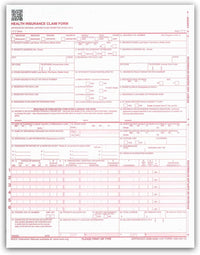 8-1/2" x11" CMS HCFA 1500, Laser Format