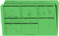Real Estate Listing Folder, Right Panel List, Legal Size, Green