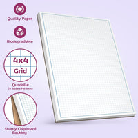 8-1/2 x 11" Quadrille Graph Paper Pad