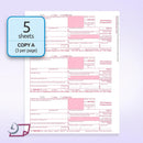 "New" 1099-NEC Forms for 2025, 4-Part  Tax Forms,  vendor kit of 15 Forms & Envelopes.