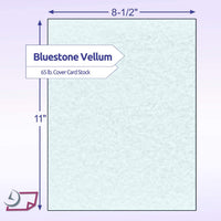 8-1/2 x 11" 65 lb. Parchment Cover Cardstock, Bluestone