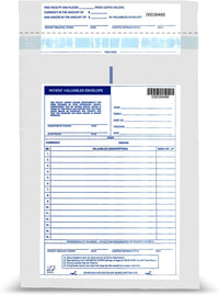 10 x 13 Patient Valuables Bags, Tamper Evident, Sequentially Numbered