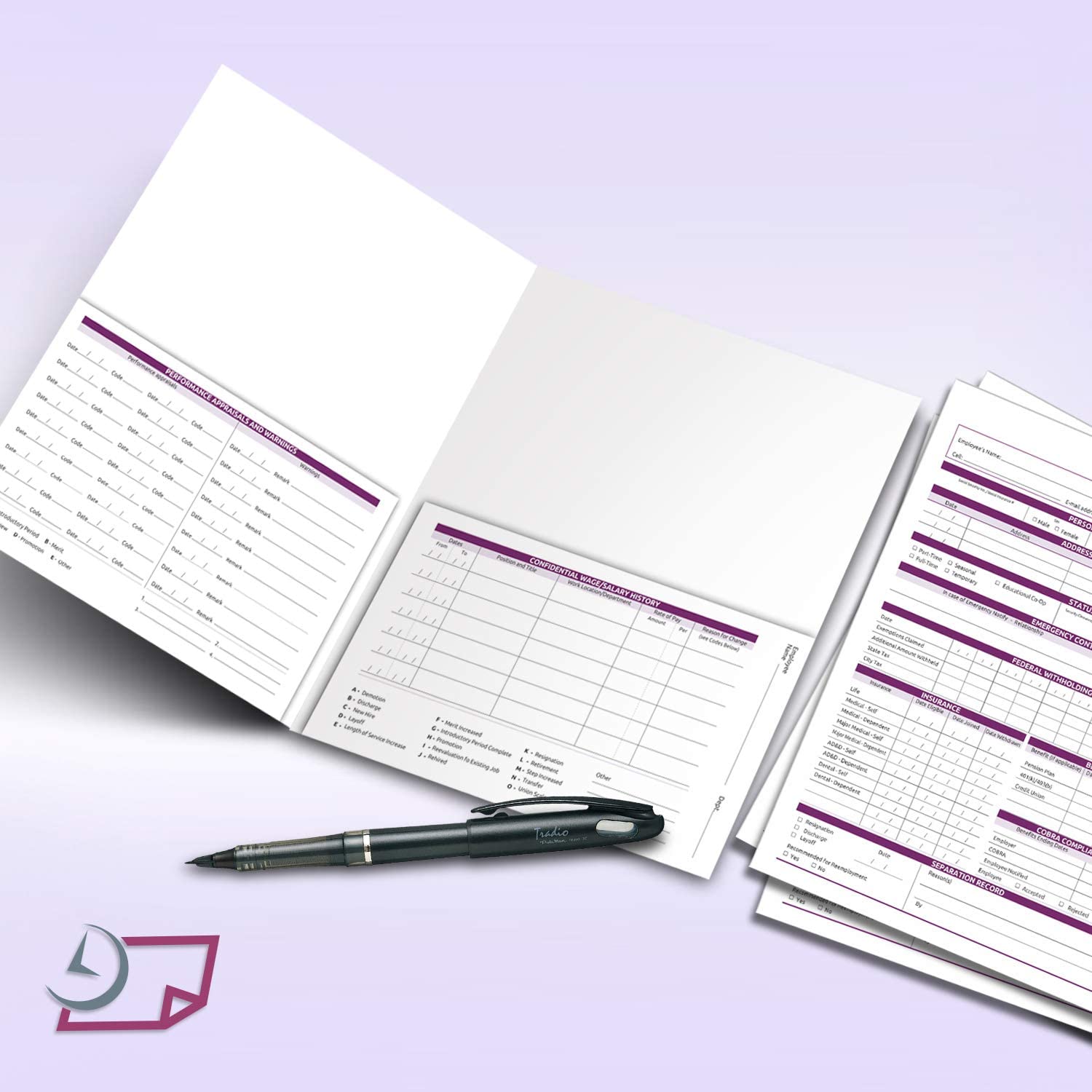 Employee Record Folders 9.5 x 11.5