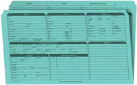 Real Estate Listing Folder, Right Panel List, Legal Size, Blue