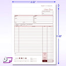 8-1/2 x 11" Order Forms, 2 Part Carbonless, White & Canary