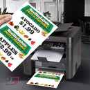 8-1/2 x 11" Laser Postcards, 8.5 x 5.5" White