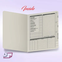 Real Estate Listing Folder, Right Panel List, Letter Size, Gray