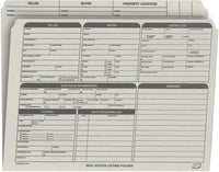 Real Estate Listing Folder, Right Panel List, Letter Size, Gray
