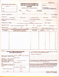 9-1/2 x 11" 8 Part Continuous Transportation Entry