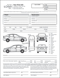 Auto Transport Bill of Lading with 1 Car, Style #1