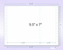 9-1/2 x 7" Continuous Paper, White,1 Part, With Extra Vertical Perforation