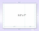 9-1/2 x 7" Continuous Paper, 20# 1 Part White, with Side Perfs and One Extra Vertical Perforation