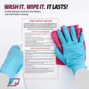 6x9" Fire Safety Notice White Vinyl Waterproof Self Adhesive Label, Pack of 10