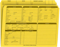 Real Estate Listing Folder, Right Panel List, Letter Size, Yellow