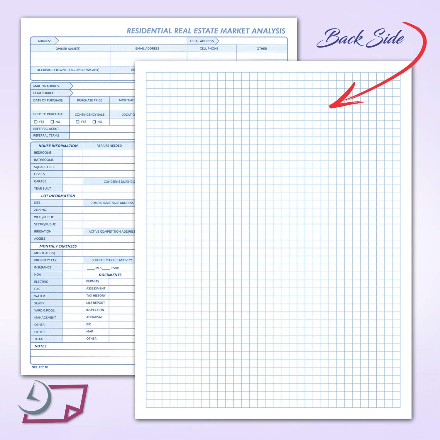 Residential Transaction and Grid Log Book, Solid Tool for Agents to Control Sales. Inspections, Reports, Contracts and Real Estate Management