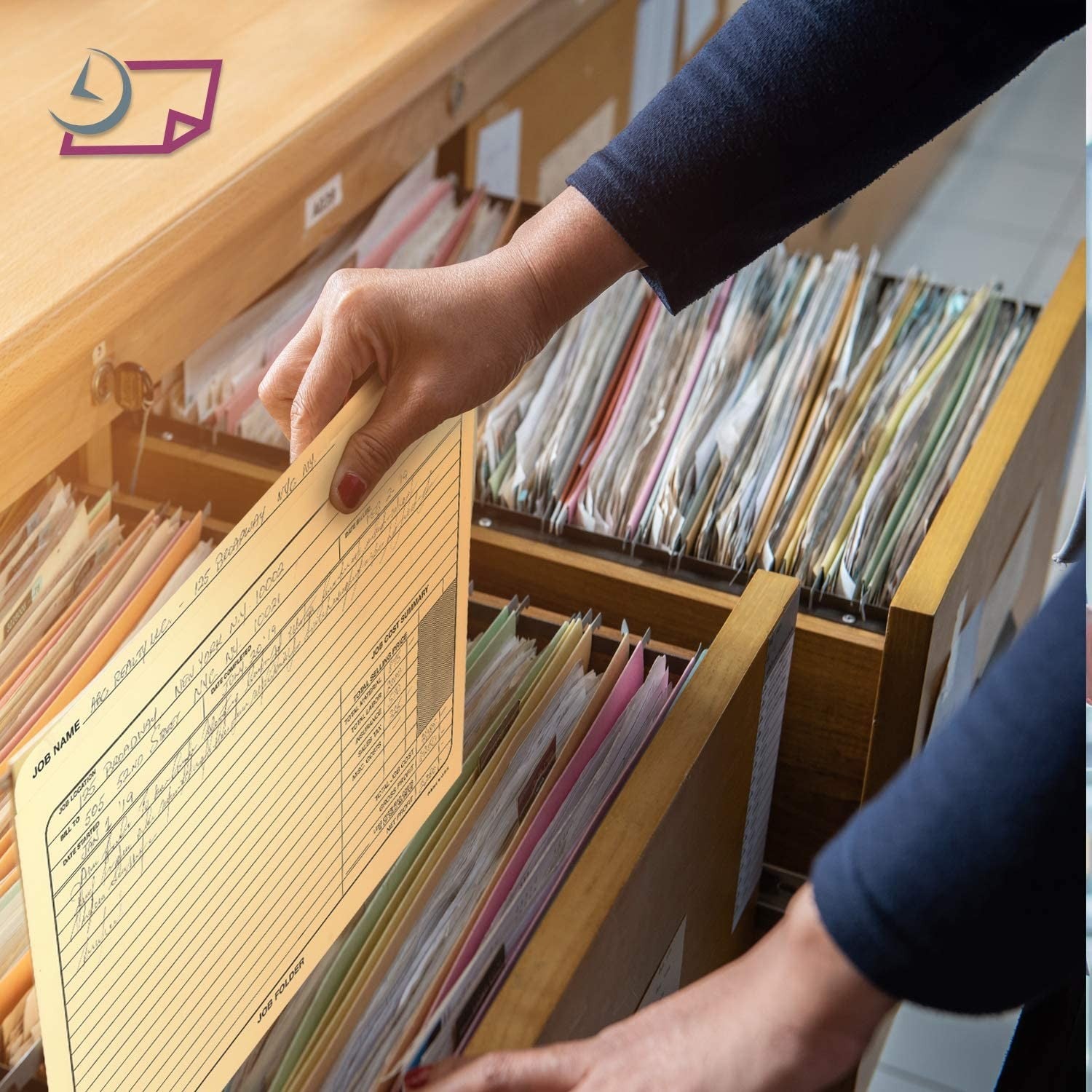 10 x 12" Manila Job Folder File Jackets