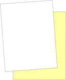 8-1/2 x 11" Plain Collated Paper, 2 Part, White & Canary, (Not Carbonless)