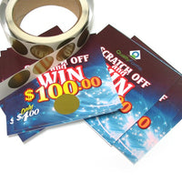 1" Round Gold Scratch Off Labels On Roll
