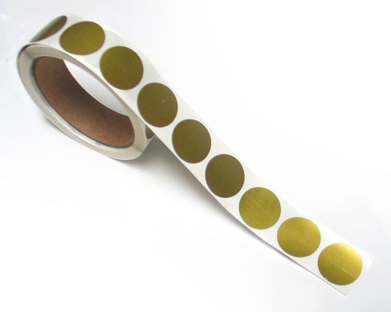 1" Round Gold Scratch Off Labels On Roll
