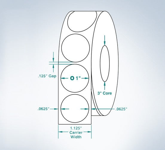 1" Round White Wafer Seals, for Small Boxes & Envelopes