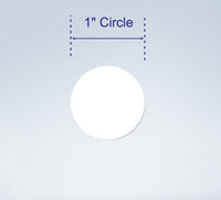 1" Round White Wafer Seals, for Small Boxes & Envelopes