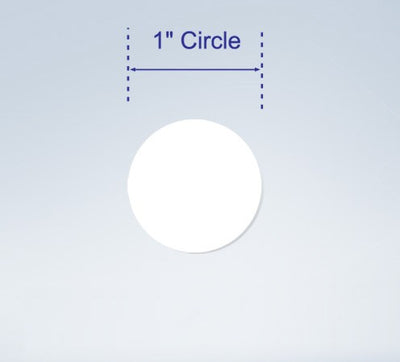 1" Round White Wafer Seals, for Small Boxes & Envelopes