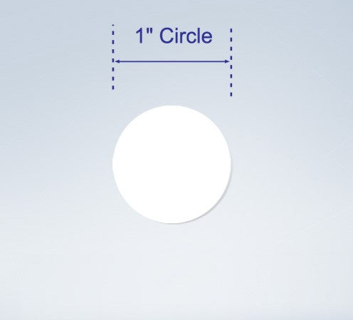 1" Round White Wafer Seals, for Small Boxes & Envelopes