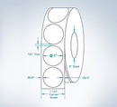 Wafer Tab Seals, 1" Round, White