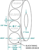 Wafer  Seals, 1" Round, Translucent,
