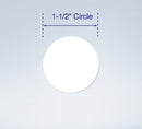 1.5" Round White Wafer Seals, for Small Boxes & Envelopes