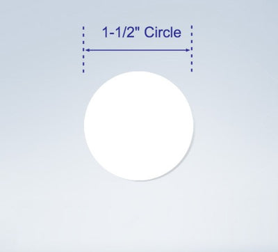 1.5" Round White Wafer Seals, for Small Boxes & Envelopes