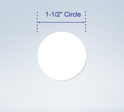 1.5" Round White Wafer Seals, for Small Boxes & Envelopes