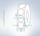 0.93" Round White Wafer Seals, for Small Boxes & Envelopes