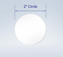 2" Round White Wafer Seals, for Small, Medium Boxes & Large Envelopes