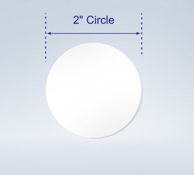 2" Round White Wafer Seals, for Small, Medium Boxes & Large Envelopes