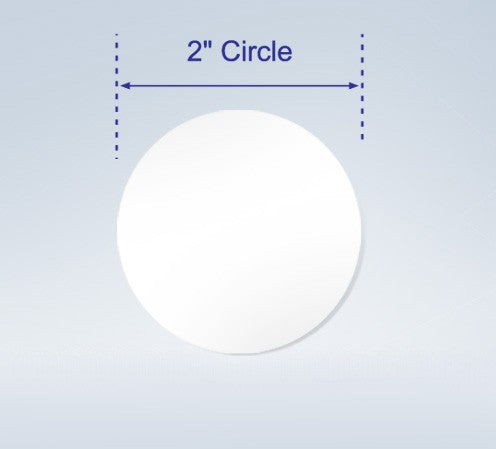 2" Round White Wafer Seals, for Small, Medium Boxes & Large Envelopes