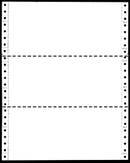 9-1/2 x 3-2/3" Continuous Computer Paper, 20# White, 1 Part, Side Perfs