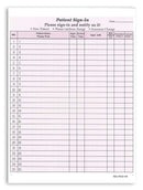 8-1/2 x 11" Patient Sign In Form, 2-Part NCR Carbonless, Burgundy