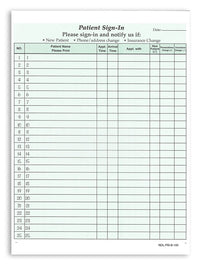 Patient Sign in Form Green