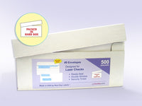 #9 Double Window Self-Seal Envelopes with Security Tint Inside. Compatible with Quickbook & other Checks