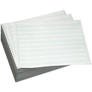 14-7/8 x8-1/2" Continuous Paper 15# 3 Part 1/2" Green Bar, No Side Perfs