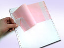 9-1/2 x 5-1/2" Continuous Inventory Forms, 15# 3 Part White, Canary & Pink, with Clean Stick Glue & Side Perfs