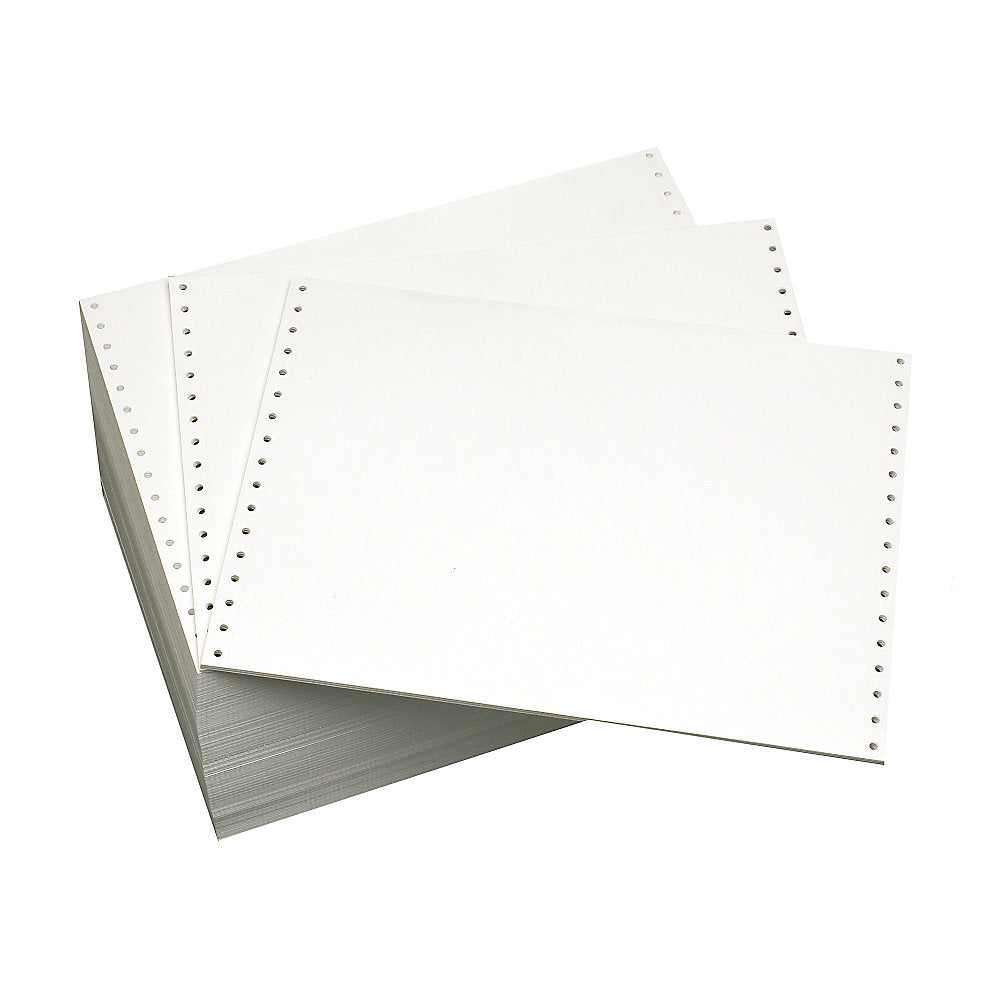 12 x8-1/2" Continuous Paper, 20# White, 1 Part