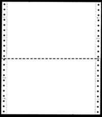 9-1/2 x 5-1/2" Continuous Paper, 15# White 3 Part with Side Perfs