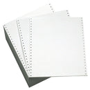 9-1/2 x 11" Continuous Paper, 18# White 1 Part with Side Perfs