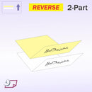 8-1/2 x 11" Laser Carbonless 2 Part Paper, Reverse, Canary & White