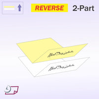 8-1/2 x 11" Laser Carbonless 2 Part Paper, Reverse, Canary & White